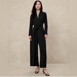 Banana Republic Factory Elegant Black Jumpsuit, Women’s Size Large